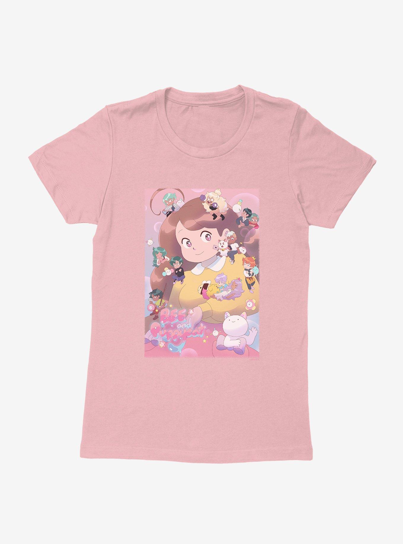 Bee And PuppyCat Group Poster Womens T-Shirt, LIGHT PINK, hi-res