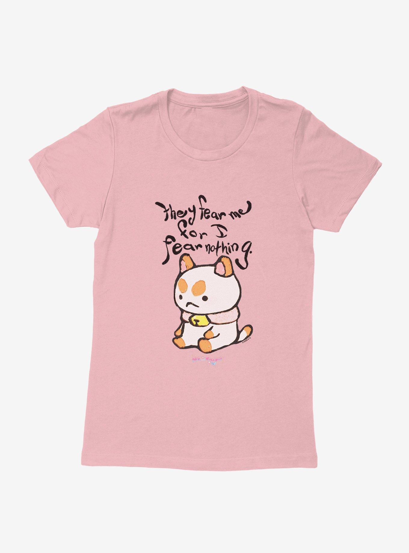 Bee And PuppyCat I Fear Nothing Womens T-Shirt, LIGHT PINK, hi-res