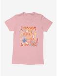 Bee And Puppycat Watercolor Art Flowers Womens T-Shirt, LIGHT PINK, hi-res