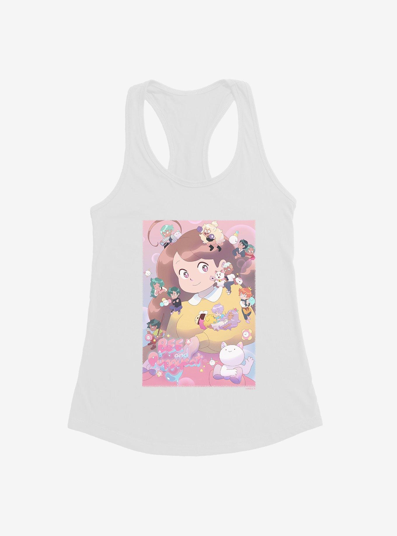 Bee And PuppyCat Group Poster Girls Tank, WHITE, hi-res