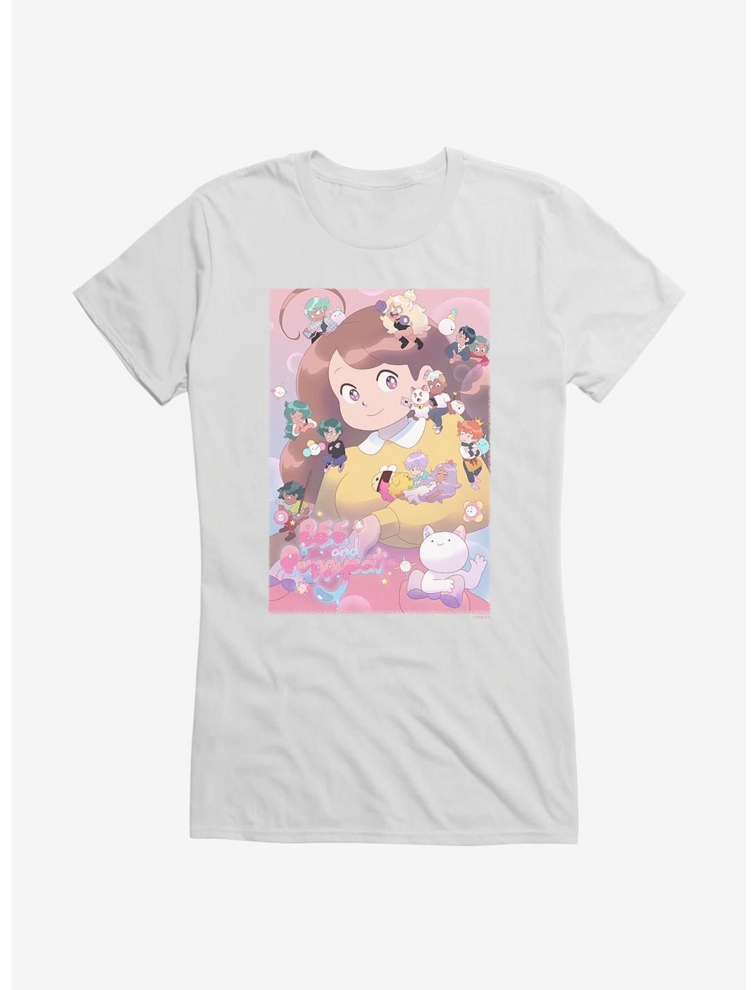 Bee And PuppyCat Group Poster Girls T-Shirt, WHITE, hi-res
