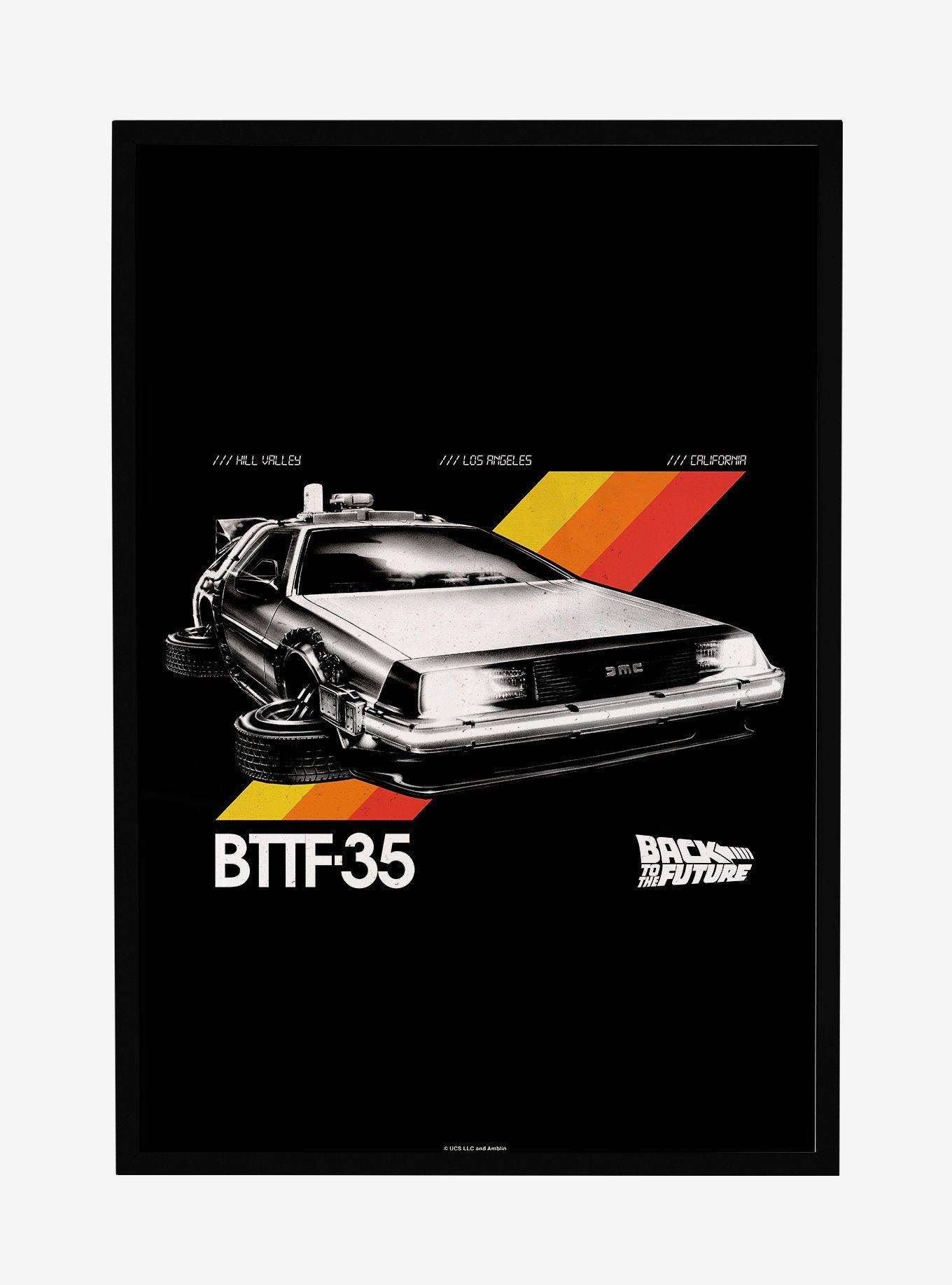 Back To The Future Delorean Flying Framed Poster, , hi-res