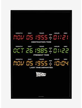 Back To The Future Delorean Time Destinations Framed Poster, , hi-res