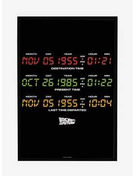 Back To The Future Delorean Time Destinations Framed Poster, , hi-res
