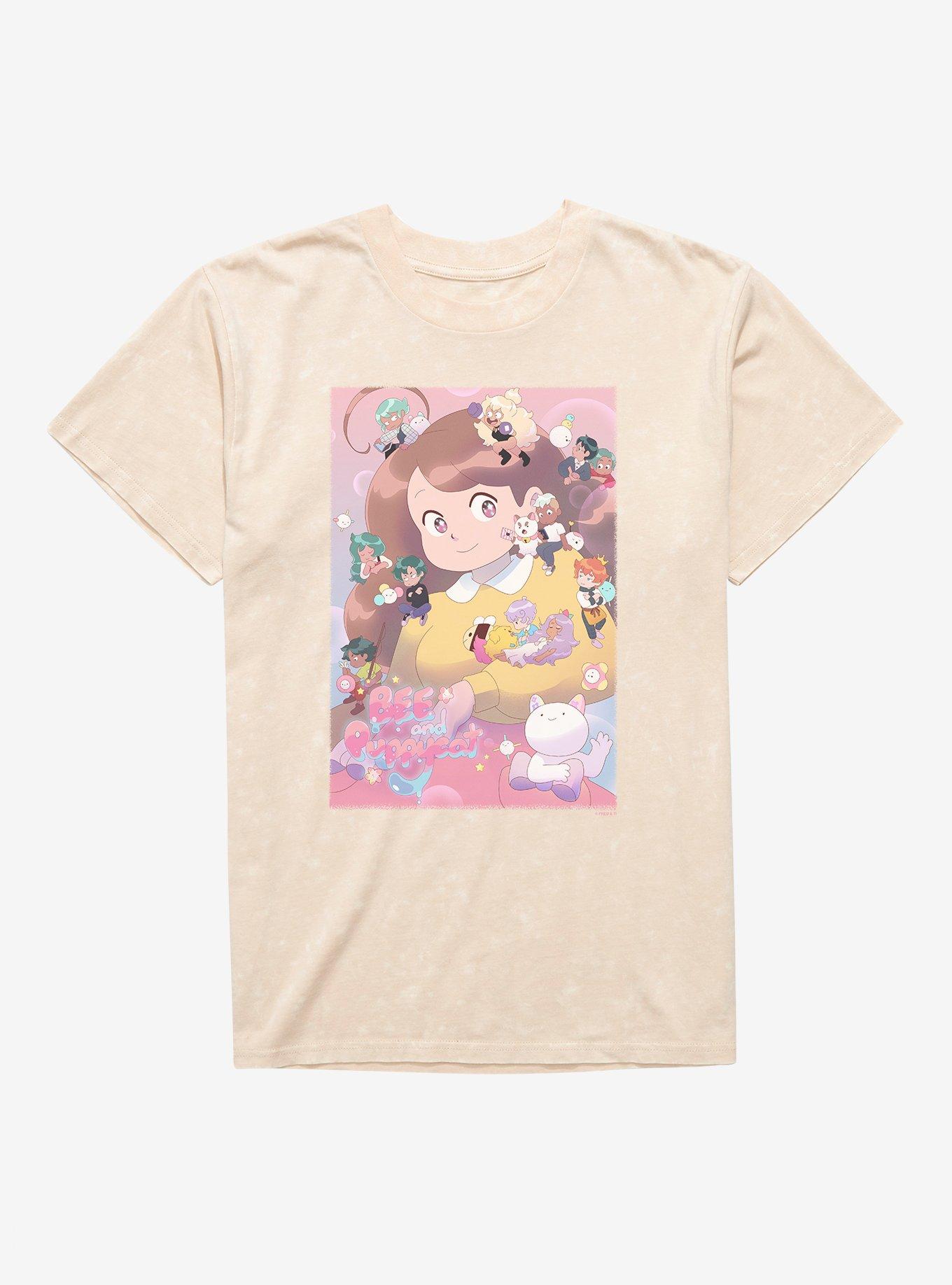 Bee And Puppycat Group Poster Mineral Wash T-Shirt