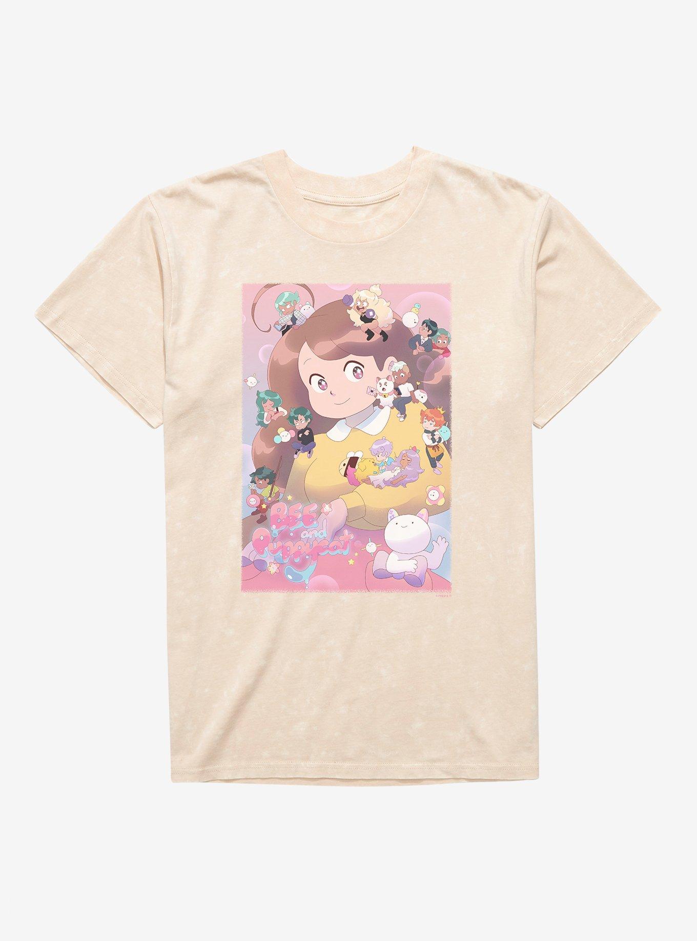 Bee And Puppycat Group Poster Mineral Wash T-Shirt, , hi-res