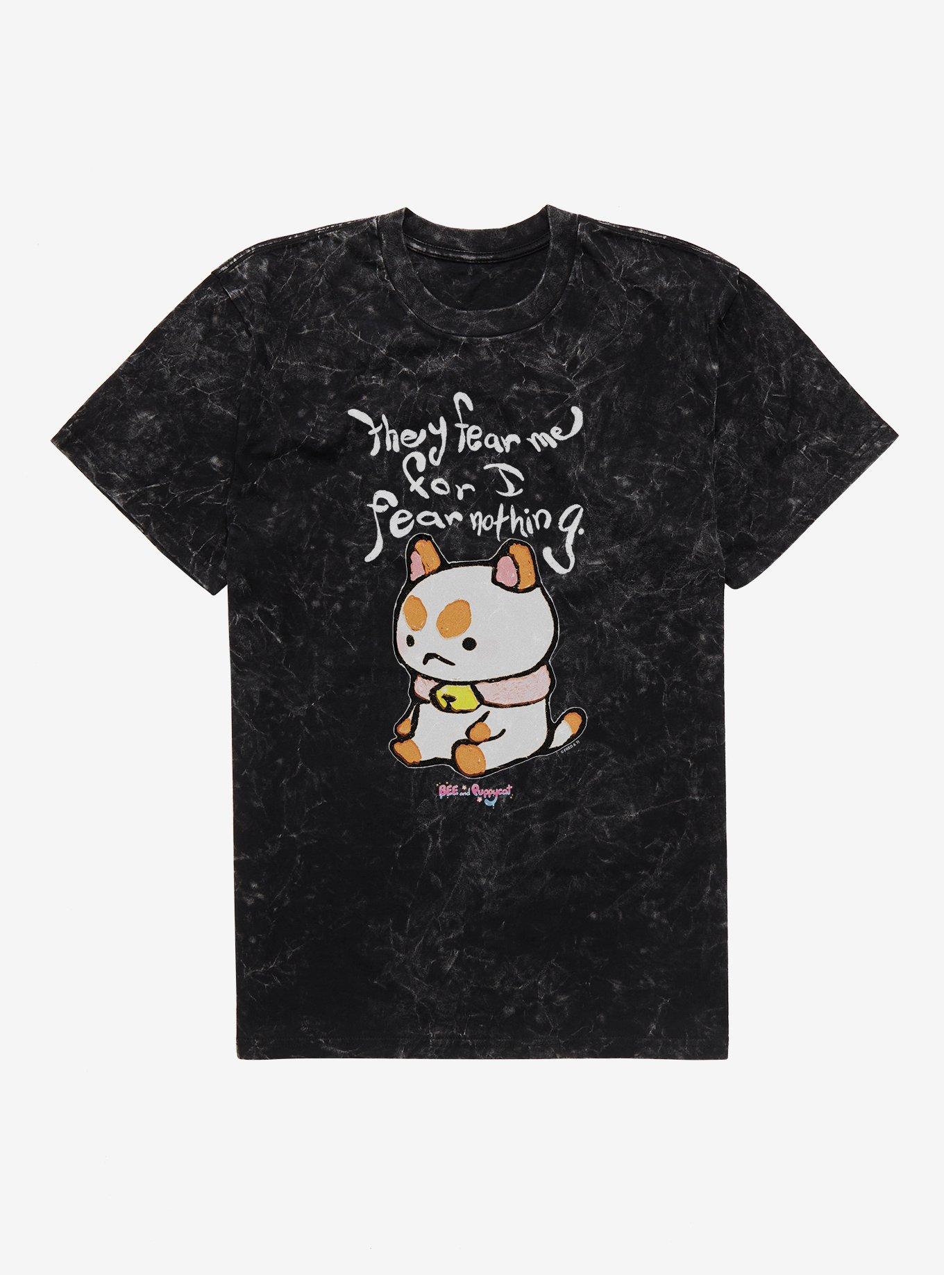 Bee And Puppycat I Fear Nothing Mineral Wash T-Shirt, BLACK MINERAL WASH, hi-res
