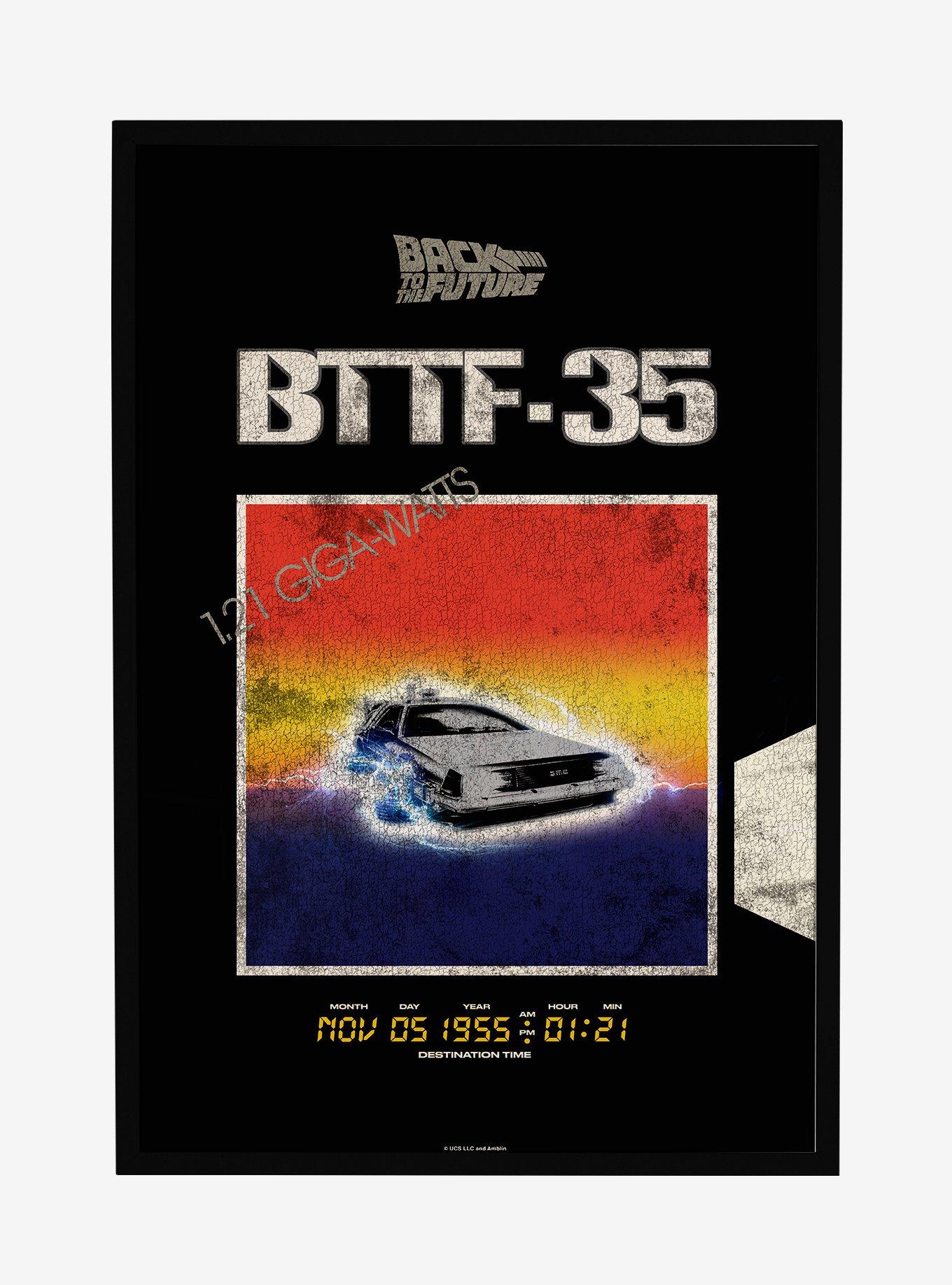 Back To The Future Delorean 1955 Destination Framed Poster, , hi-res