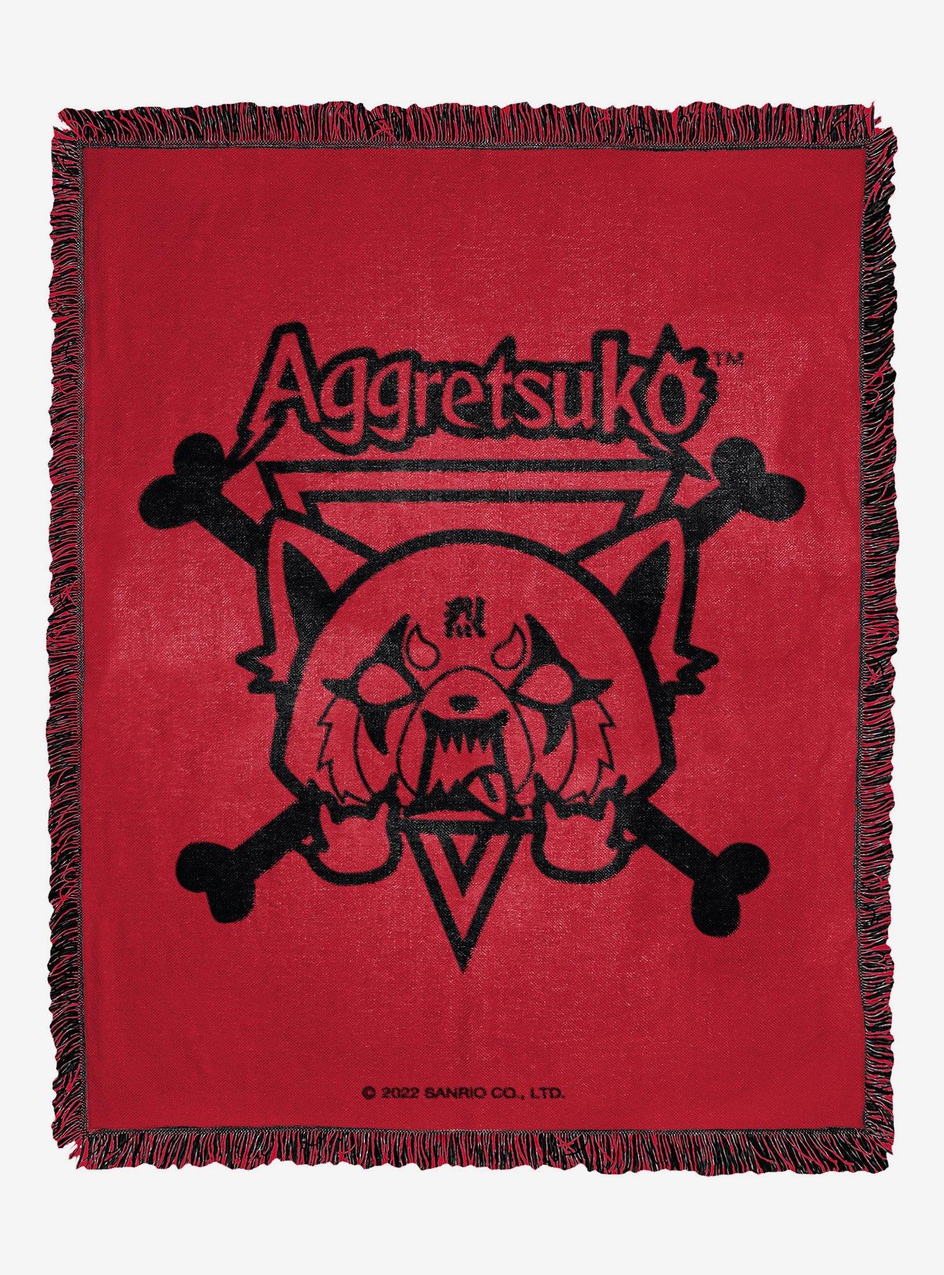 Aggretsuko Red Growl Woven Jacquard Throw Blanket, , hi-res