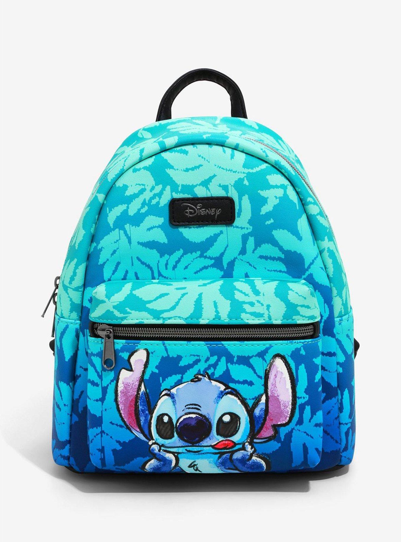 Disney Lilo & Stitch Blue Tropical Leaves Mini Backpack, , hi-res