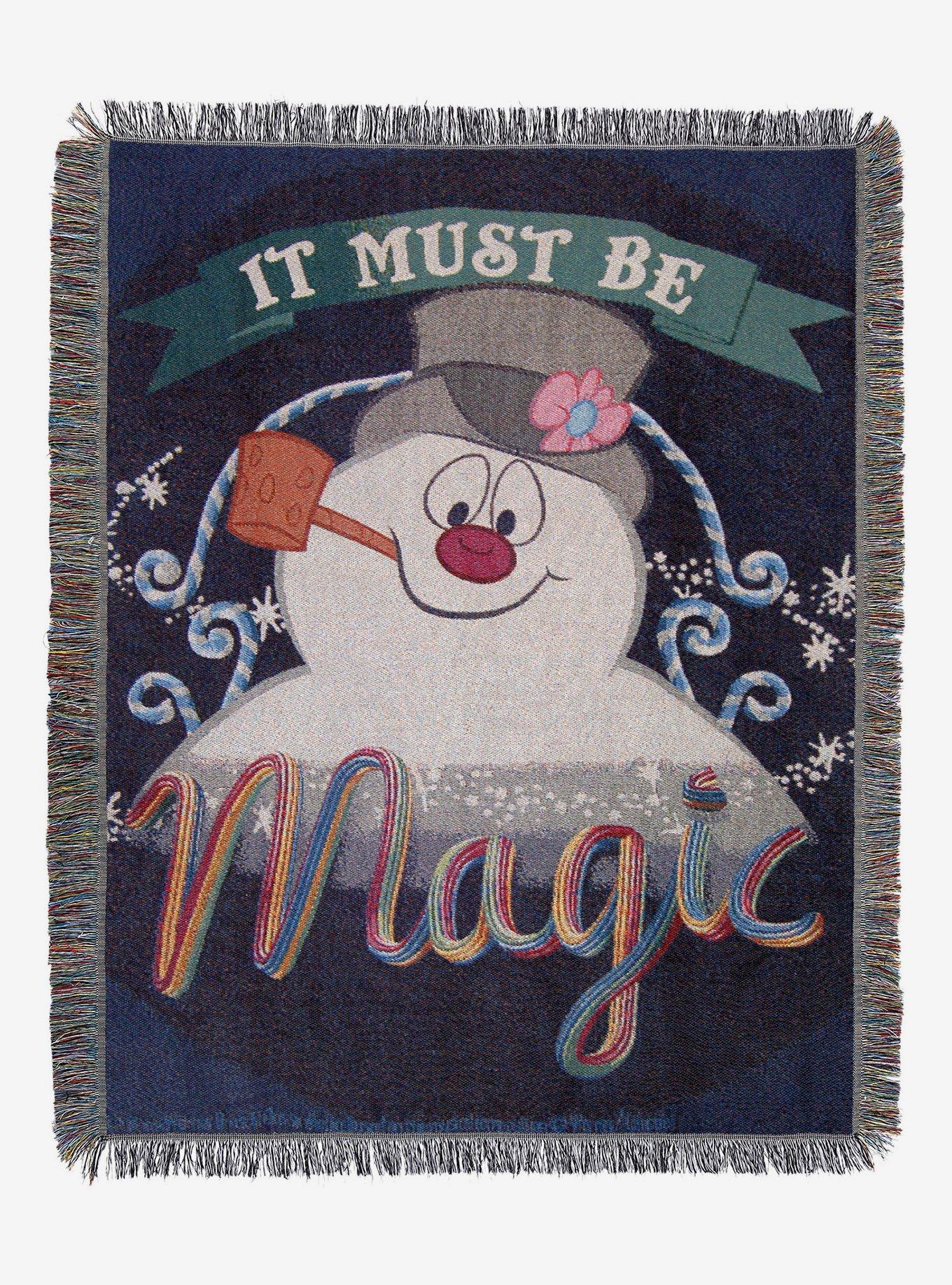 Frosty The Snowman It's Magic Woven Tapestry Throw Blanket, , hi-res