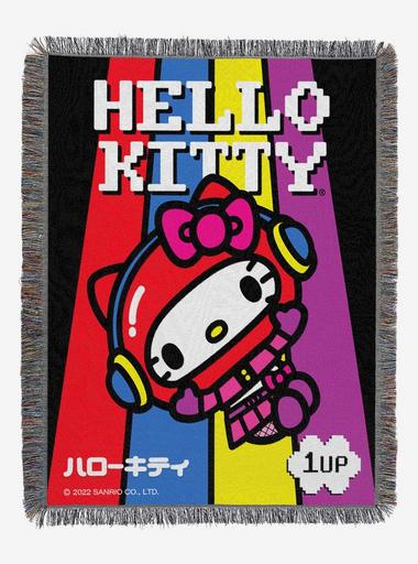 THE NORTHWEST GROUP Hello Kitty, Cute Gamer Woven Tapestry Throw Blanket,  48 in. x 60 in. 1SAN051000005AMZ - The Home Depot