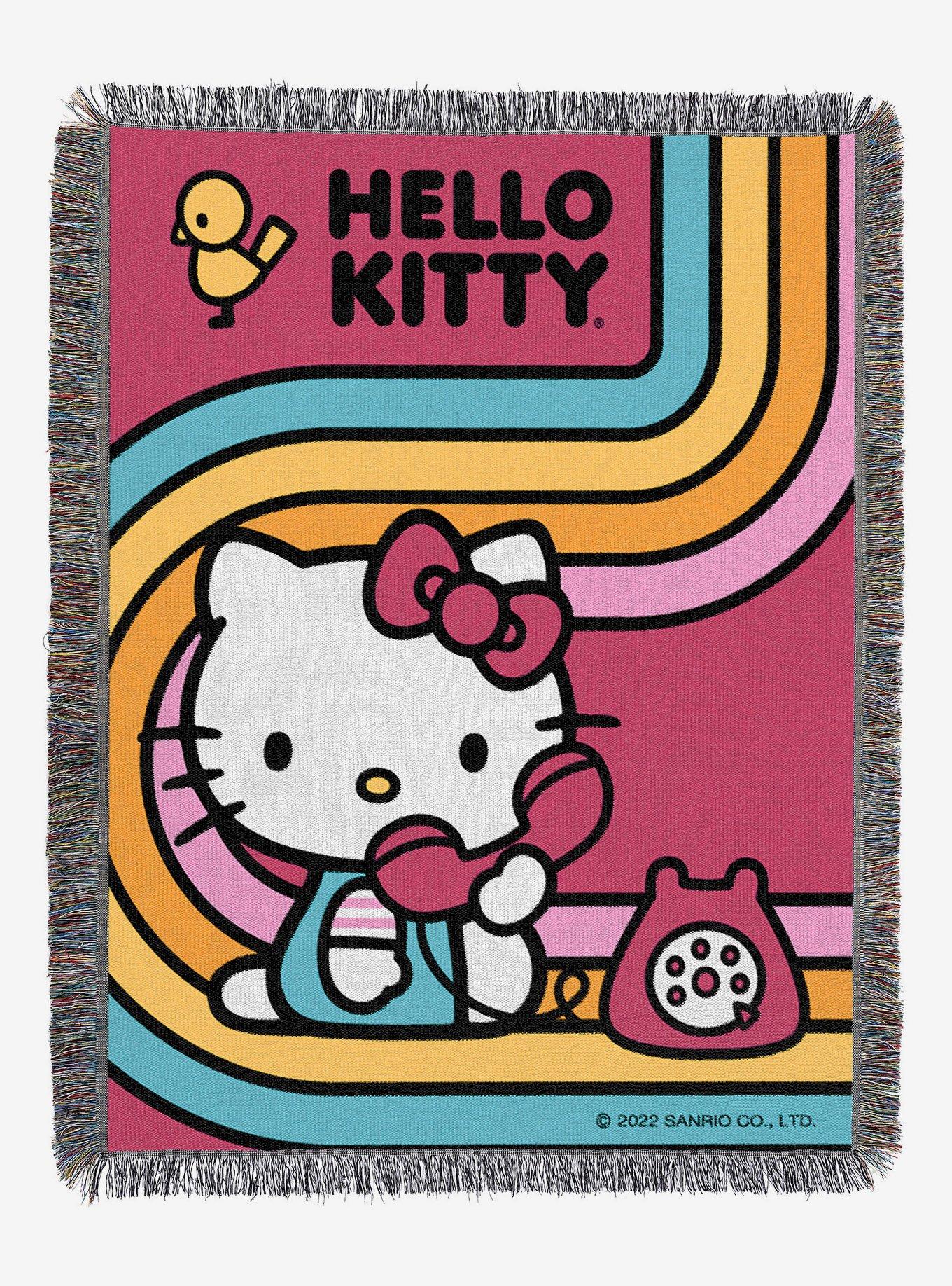 Hello Kitty Witchy Kitty Woven Tapestry Throw