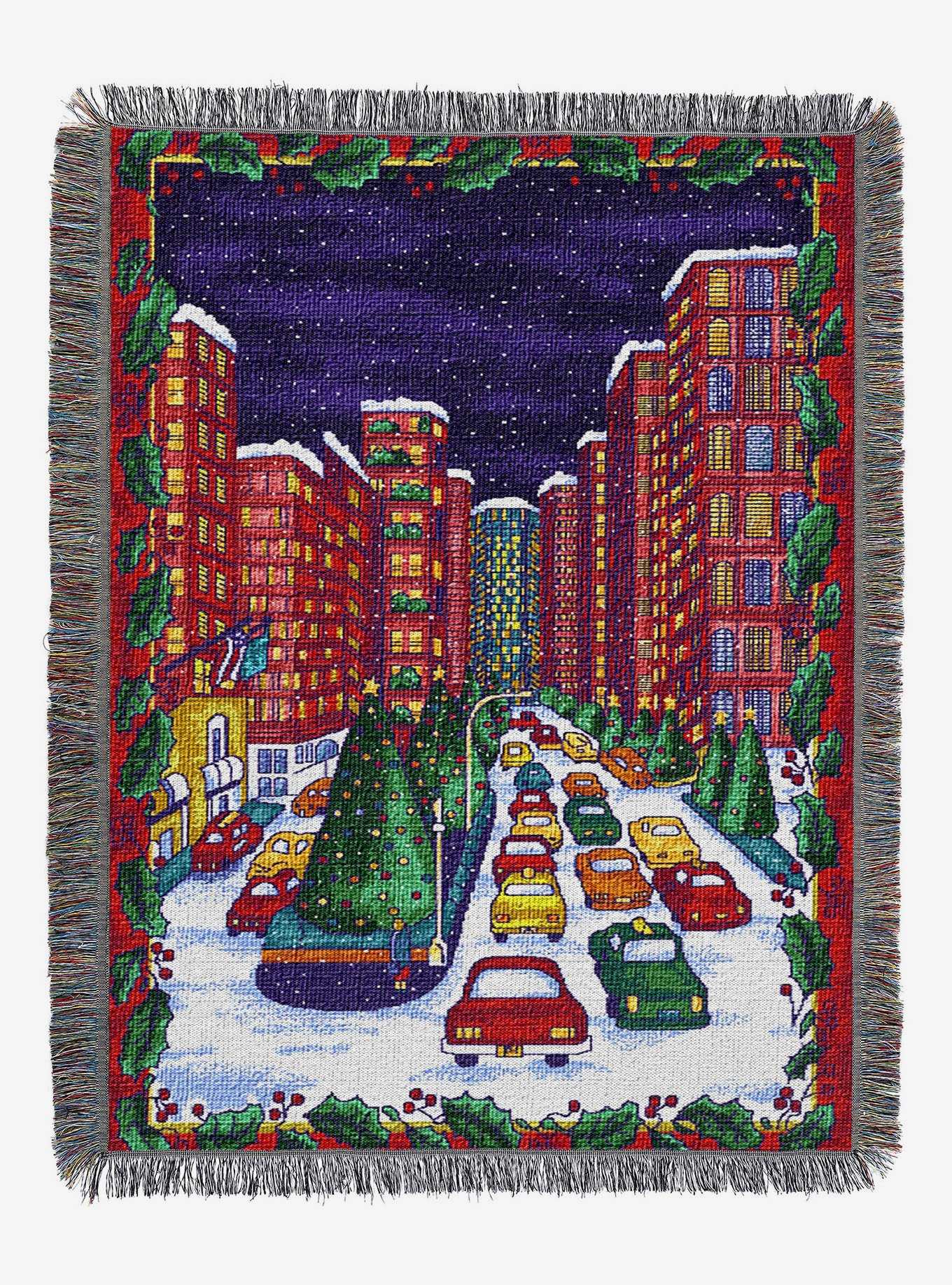 Holiday City Woven Tapestry Throw Blanket, , hi-res