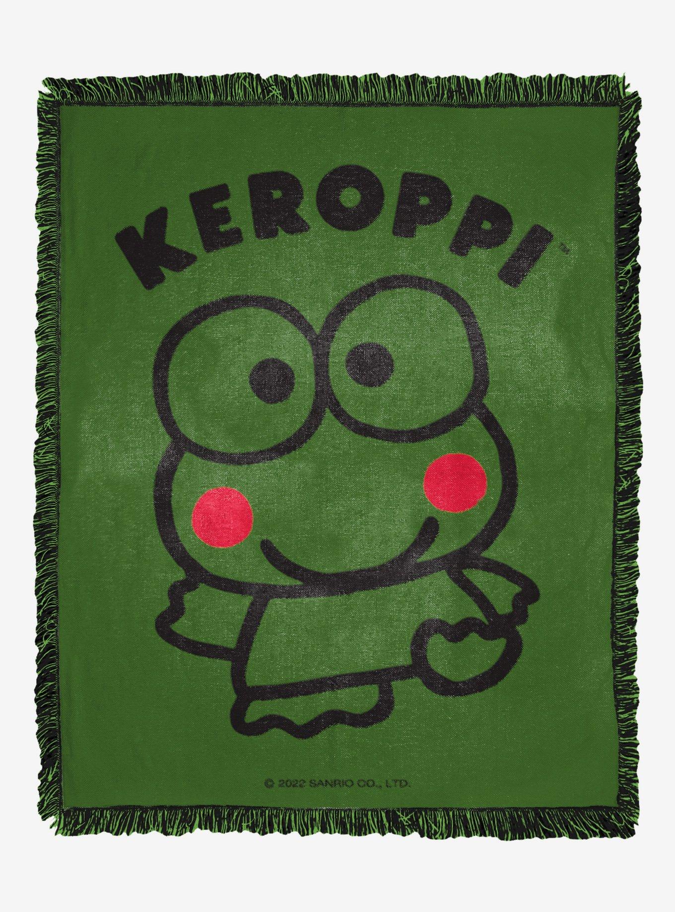 Keroppi Friendly Froggy Woven Jacquard Throw Blanket