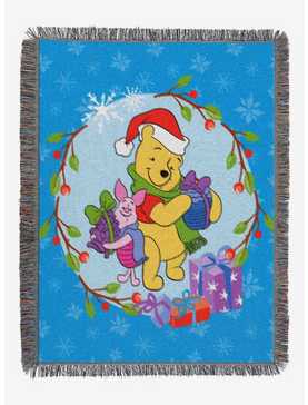 Disney Winnie The Pooh Homemade Holiday Woven Tapestry Throw Blanket, , hi-res