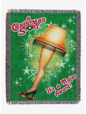 A Christmas Story Holiday Leg Lamp Woven Tapestry Throw Blanket, , hi-res