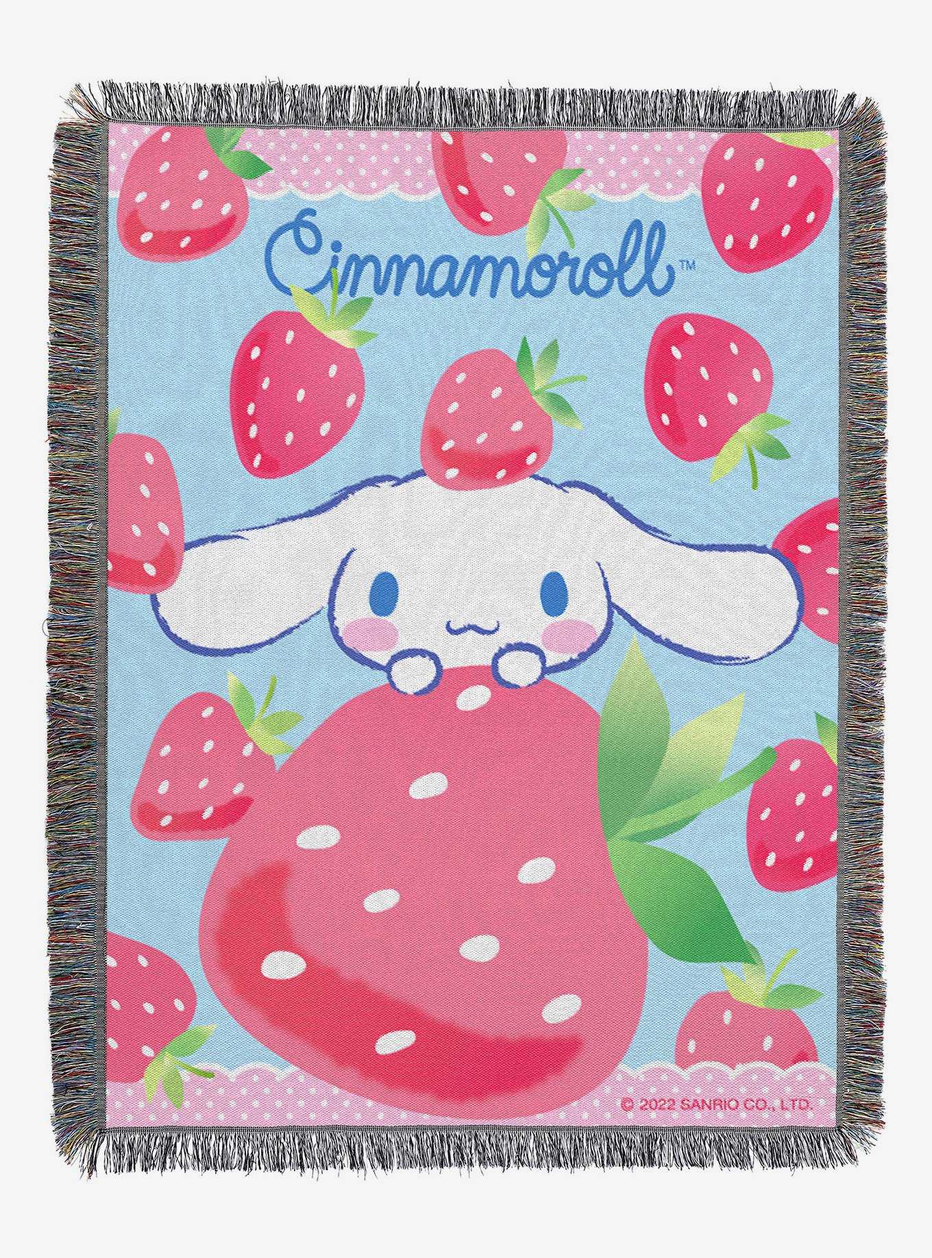 Cinnamoroll Strawberry Surprise Woven Tapestry Throw Blanket, , hi-res