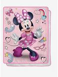 Disney Minnie Mouse Shooting Stars Silk Touch Sherpa Throw Blanket, , hi-res