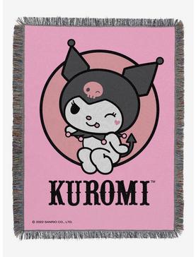 Kuromi So Sassy Woven Tapestry Throw Blanket, , hi-res