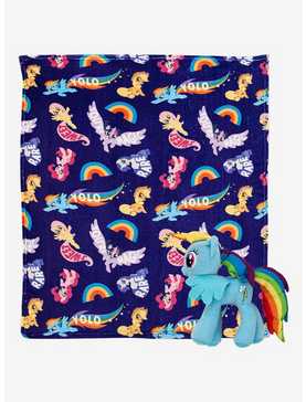 My Little Pony Cute Rainbow Dash Character Hugger Pillow & Silk Touch Throw Set, , hi-res