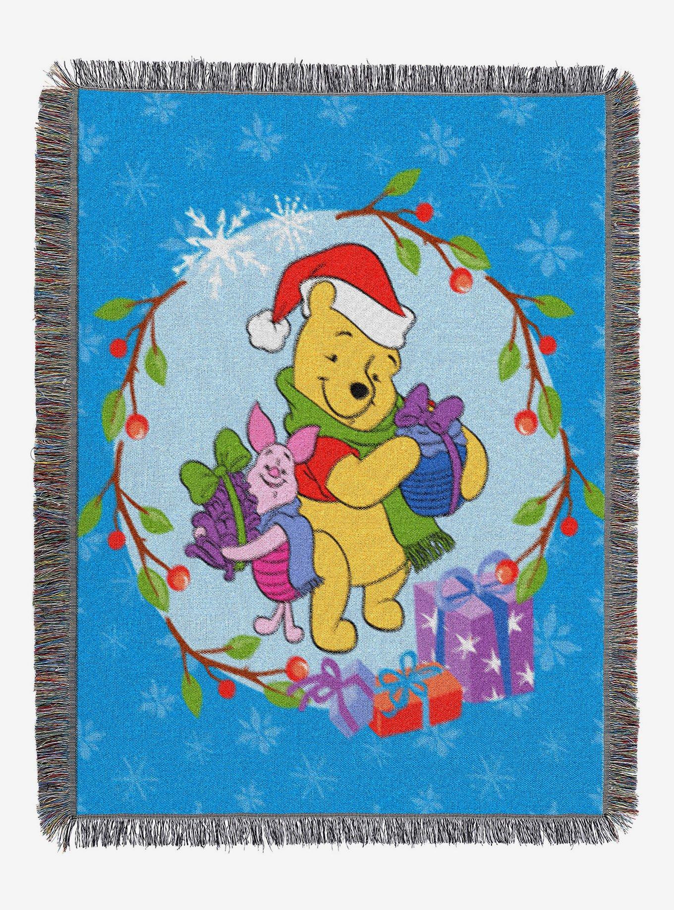 Disney Winnie The Pooh Homemade Holiday Woven Tapestry Throw Blanket, , hi-res