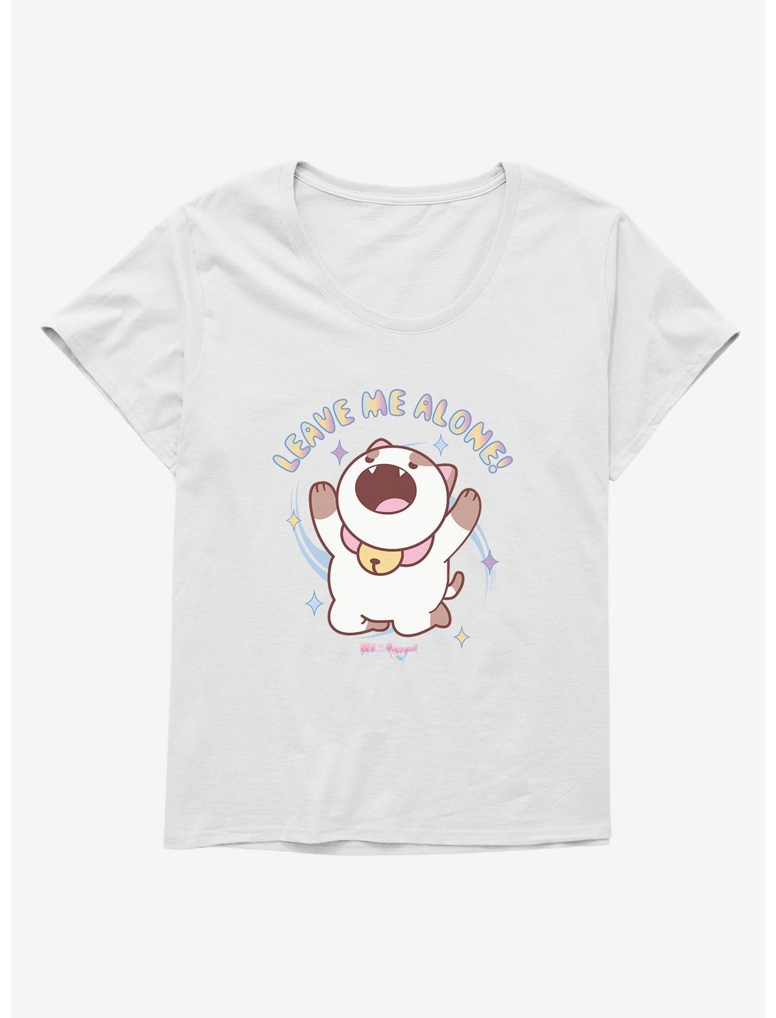 Bee And PuppyCat Leave Me Alone Womens T-Shirt Plus Size, WHITE, hi-res