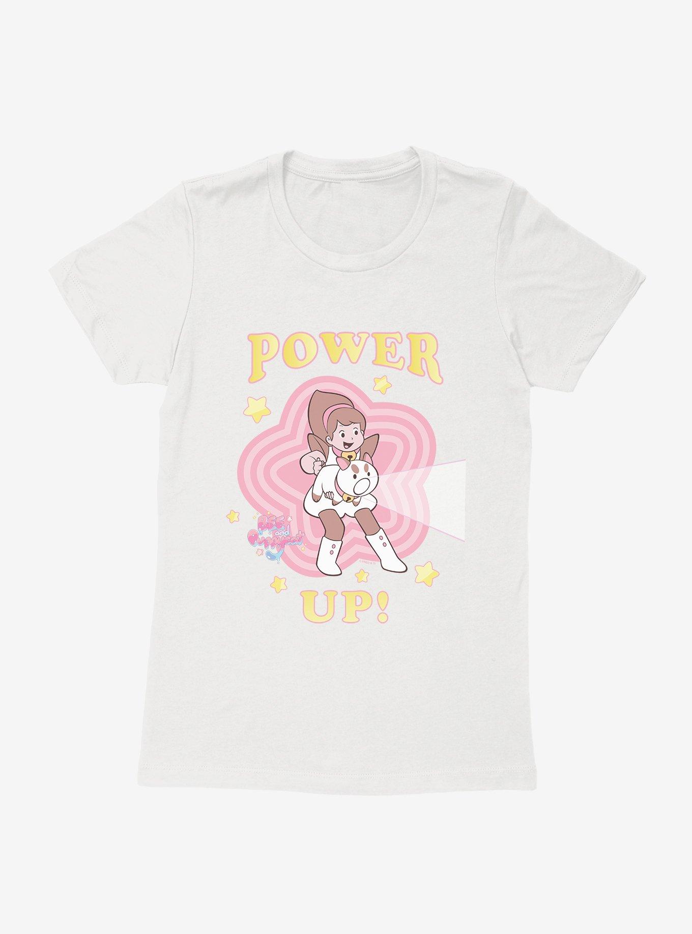 Bee And PuppyCat Power Up Womens T-Shirt, WHITE, hi-res