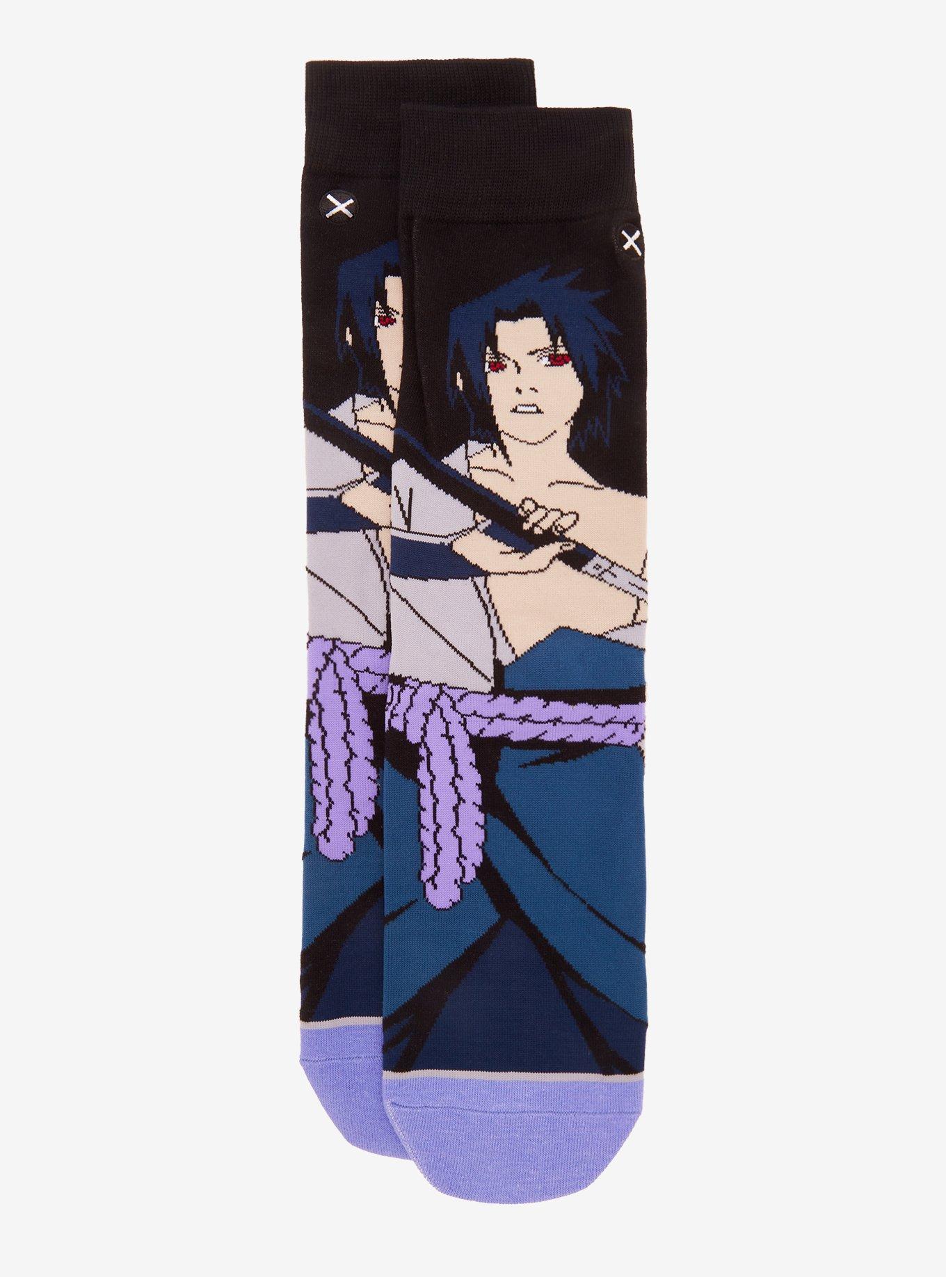 Odd Sox Naruto Shippuden Sasuke Uchiha Crew Socks | BoxLunch