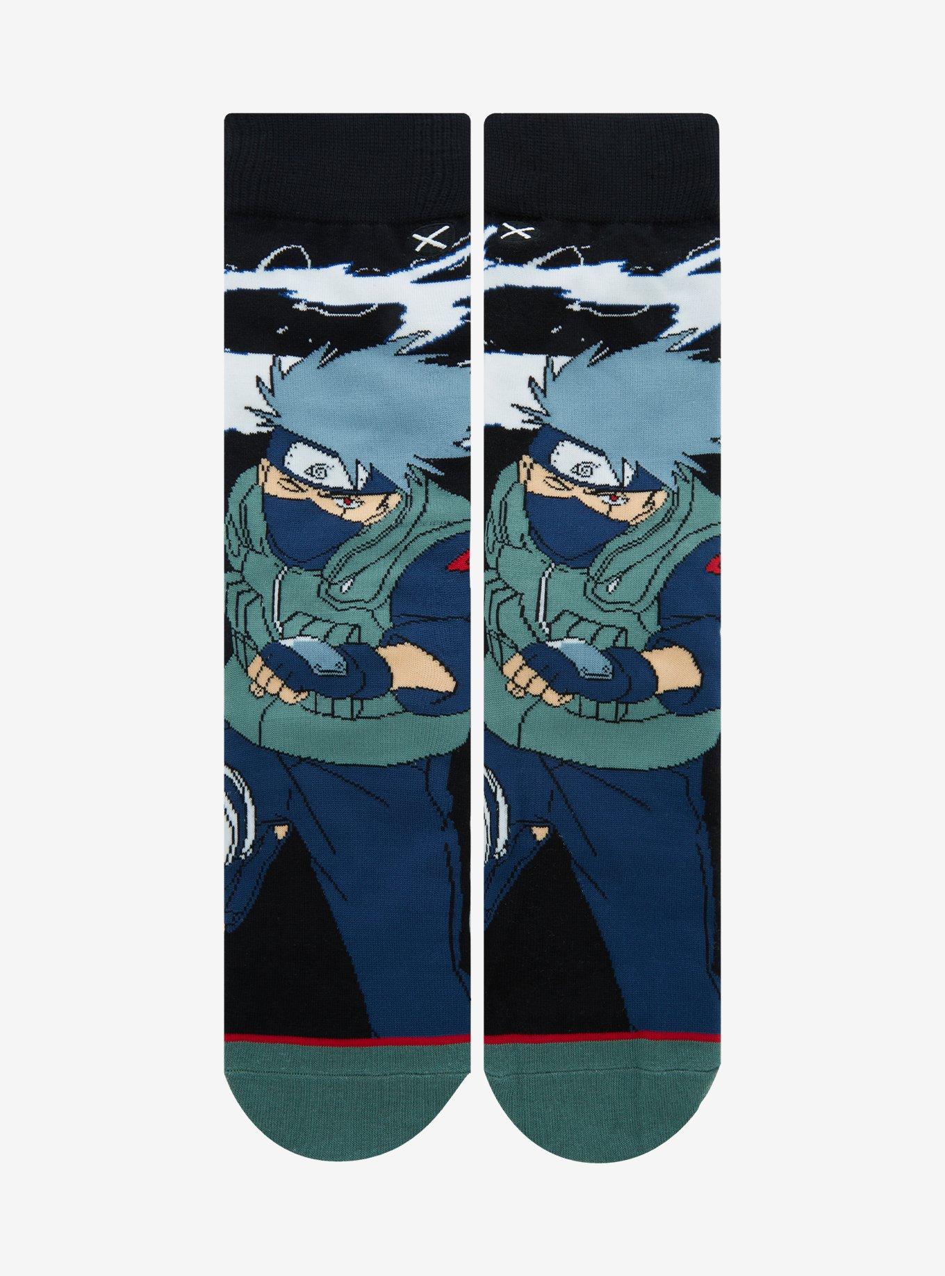 Odd Sox Naruto Shippuden Kakashi Hatake Portrait Crew Socks, , hi-res