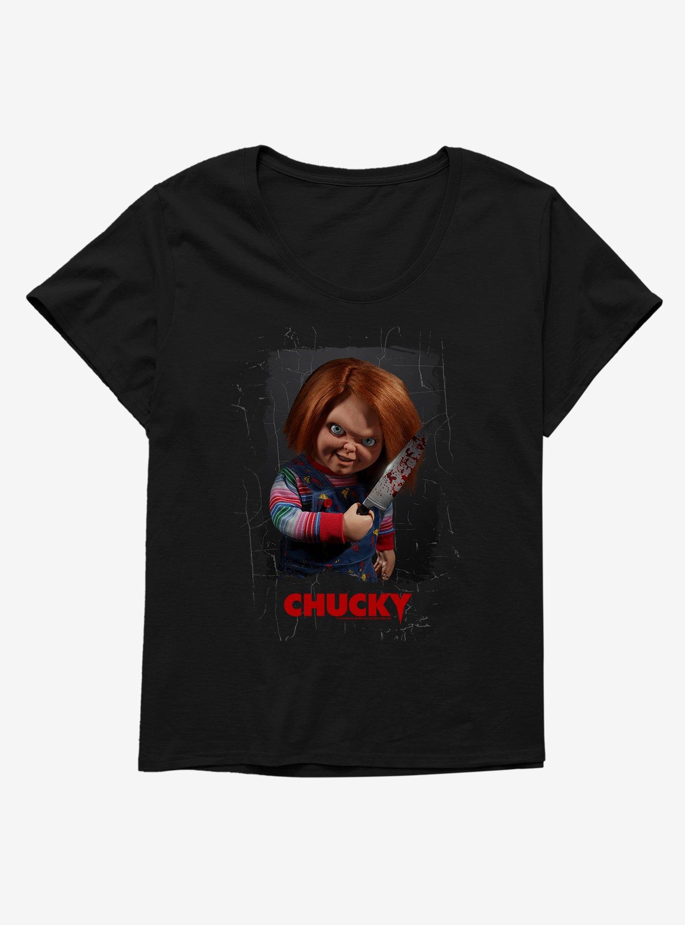 Chucky TV Series Bloody Knife Girls T-Shirt Plus Size, BLACK, hi-res