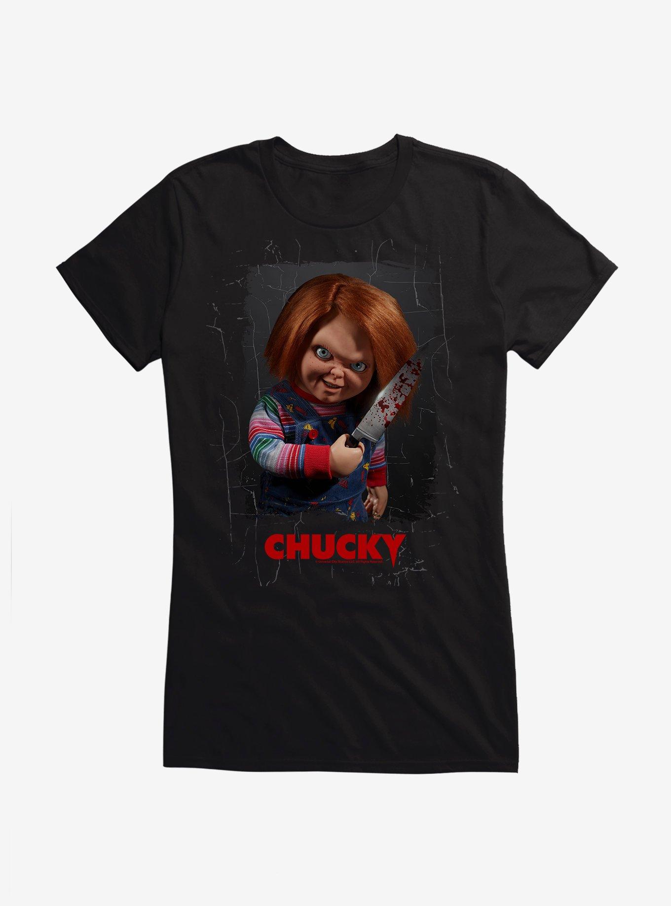 Chucky TV Series Bloody Knife Girls T-Shirt, BLACK, hi-res