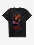 Chucky TV Series Bloody Knife Mineral Wash T-Shirt, BLACK MINERAL WASH, hi-res