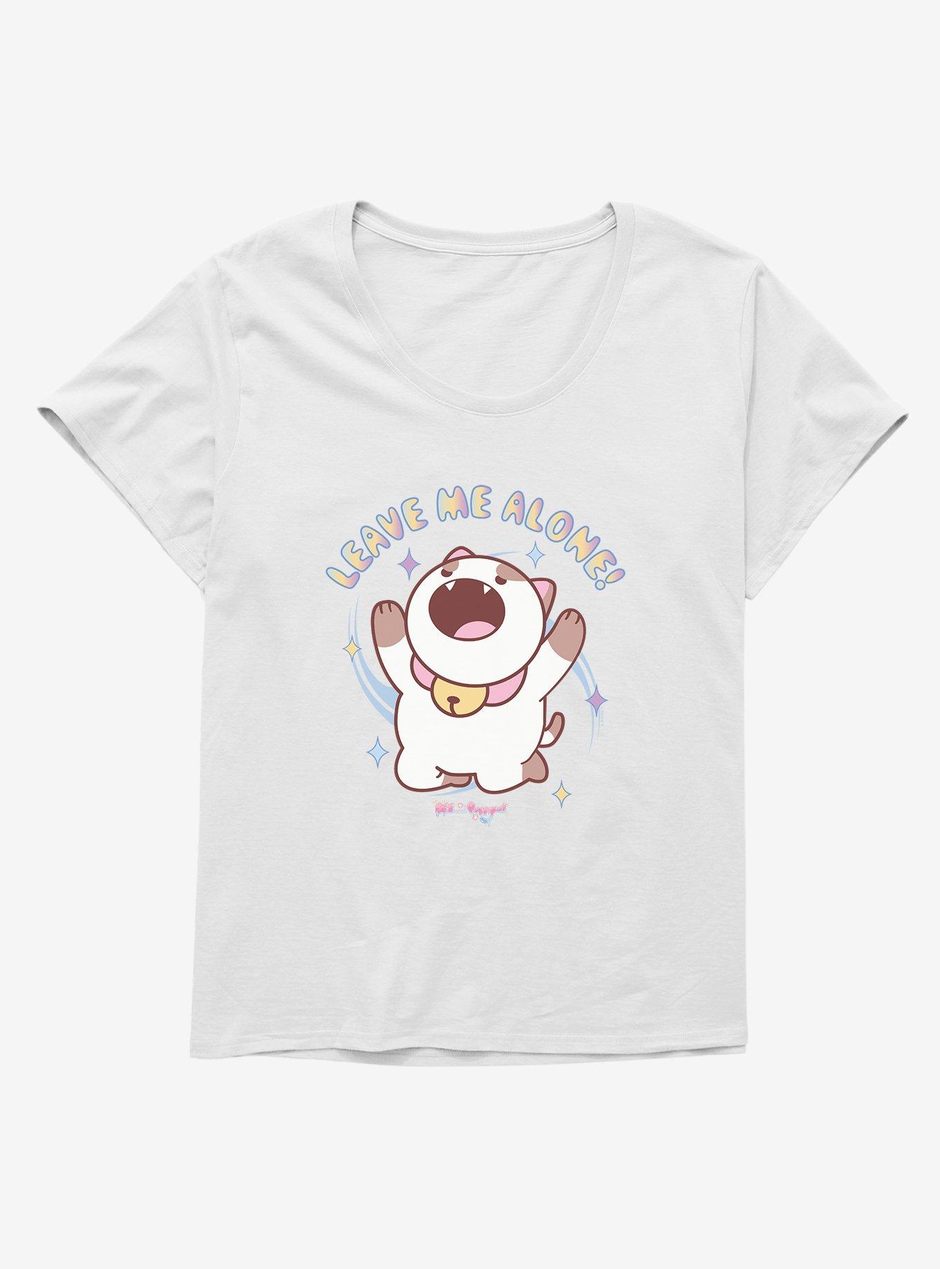 Bee And PuppyCat Leave Me Alone Girls T-Shirt Plus Size, WHITE, hi-res