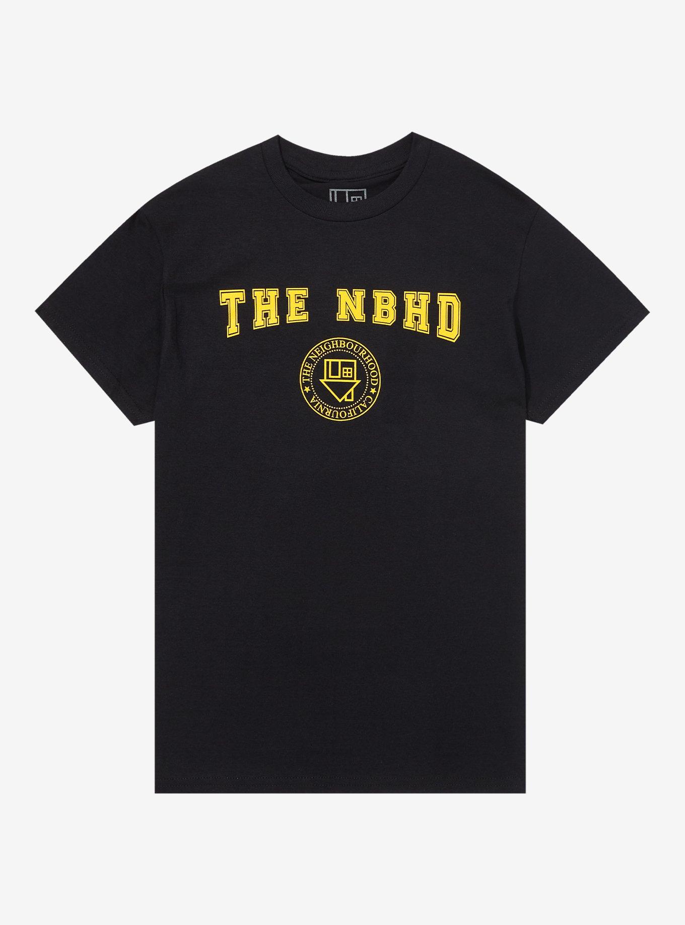 The Neighbourhood Collegiate Logo Boyfriend Fit Girls T-Shirt, BLACK, hi-res