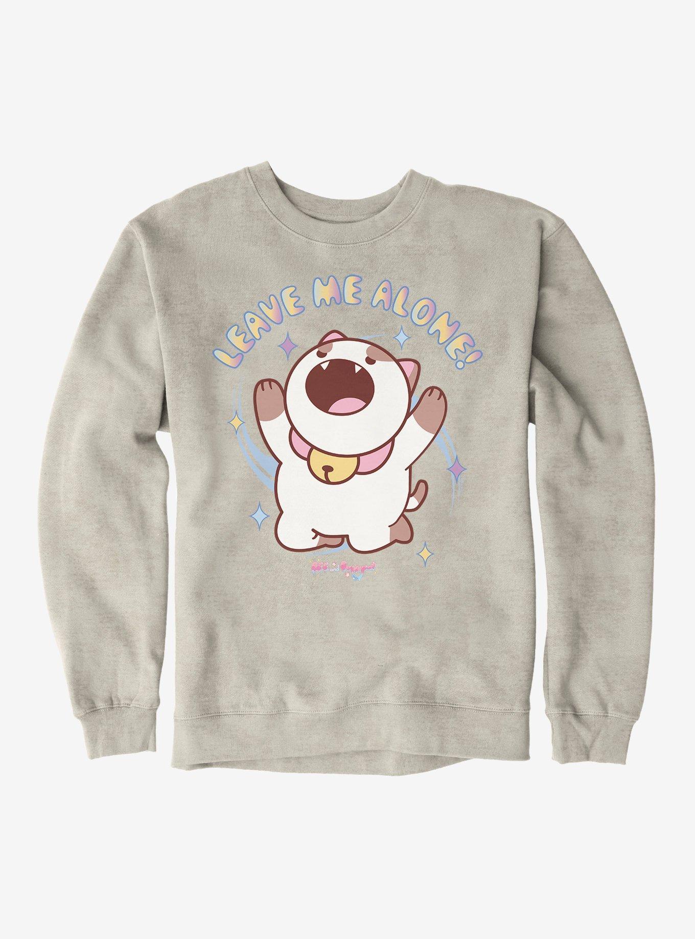 Bee And PuppyCat Leave Me Alone Sweatshirt, OATMEAL HEATHER, hi-res