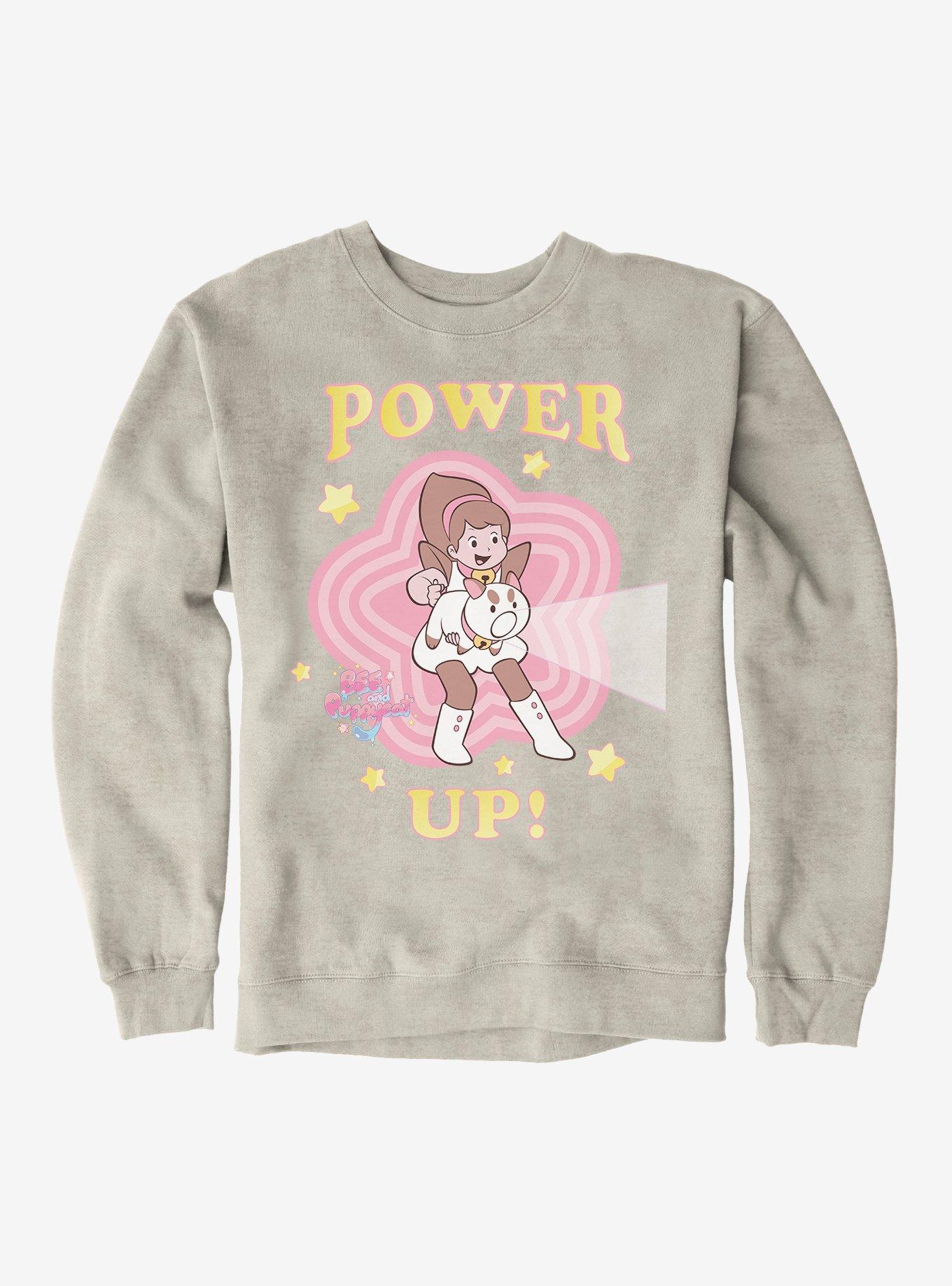 Bee And PuppyCat Power Up Sweatshirt, OATMEAL HEATHER, hi-res