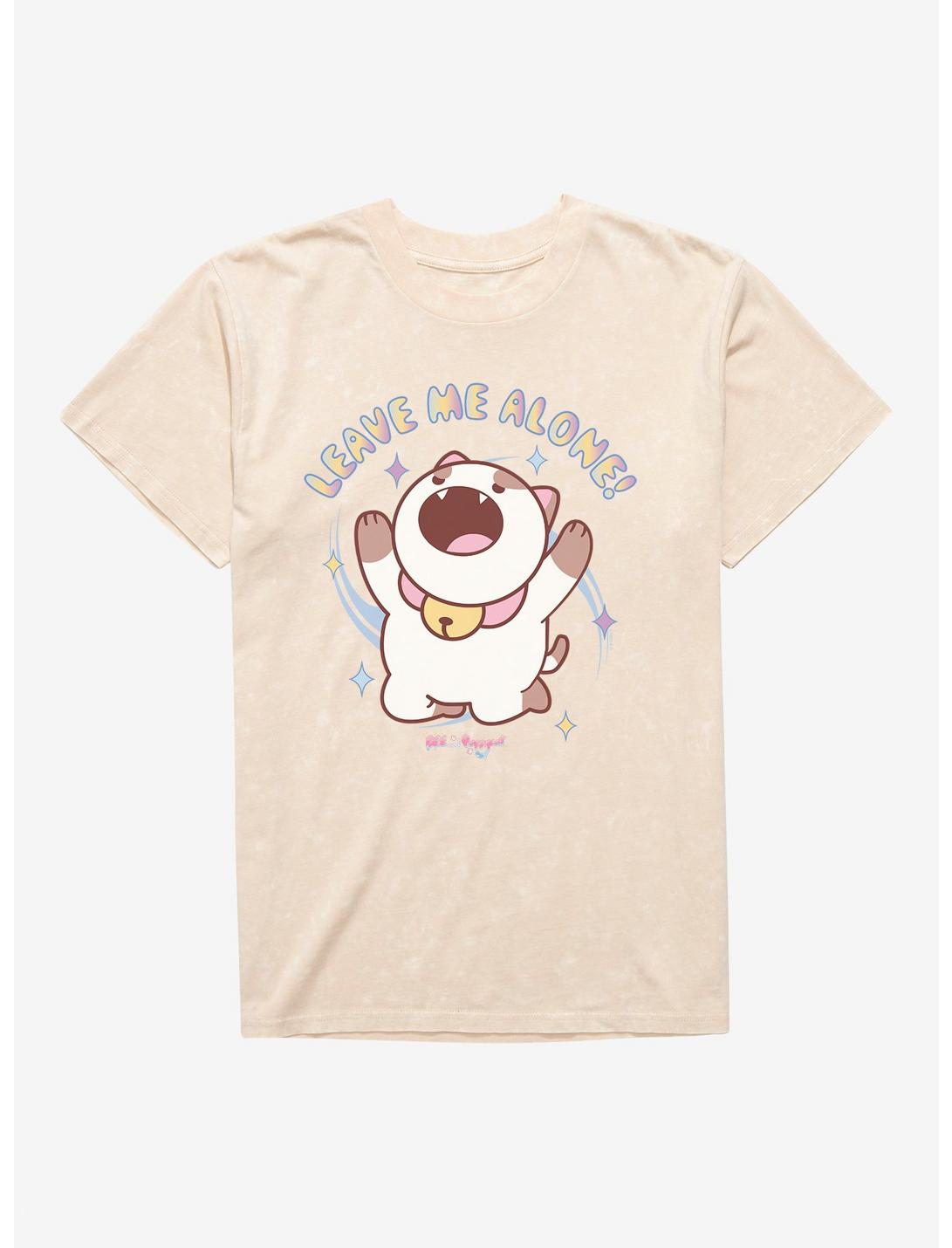 Bee And PuppyCat Leave Me Alone Mineral Wash T-Shirt, NATURAL MINERAL WASH, hi-res