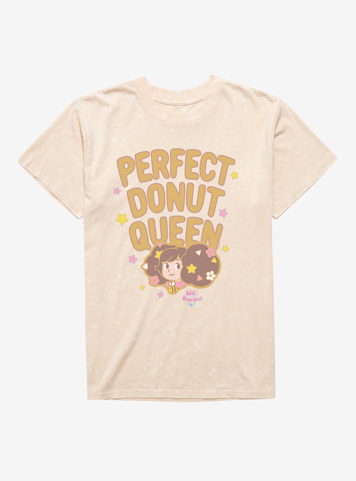 Bee And PuppyCat Perfect Donut Queen Mineral Wash T-Shirt, NATURAL MINERAL WASH, hi-res