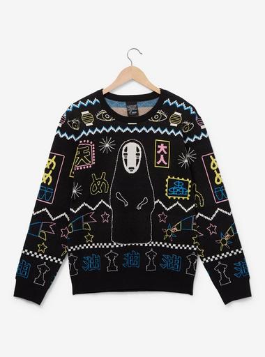 00s ジブリ \"spirited away\" sweater Studio Ghibli® Spirited Away Chihiro & No-Face Scenic