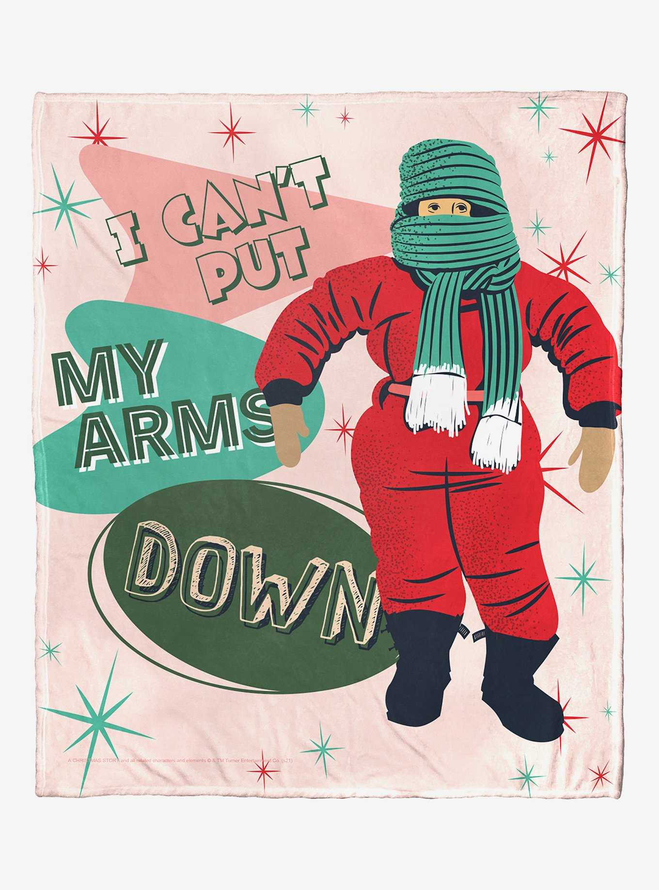 A Christmas Story Can't Put My Arms Down Blanket, , hi-res