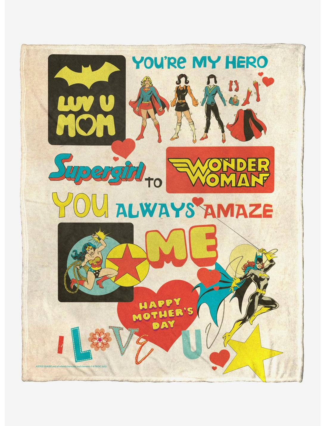 DC Comics Justice League Super Mom Throw Blanket, , hi-res