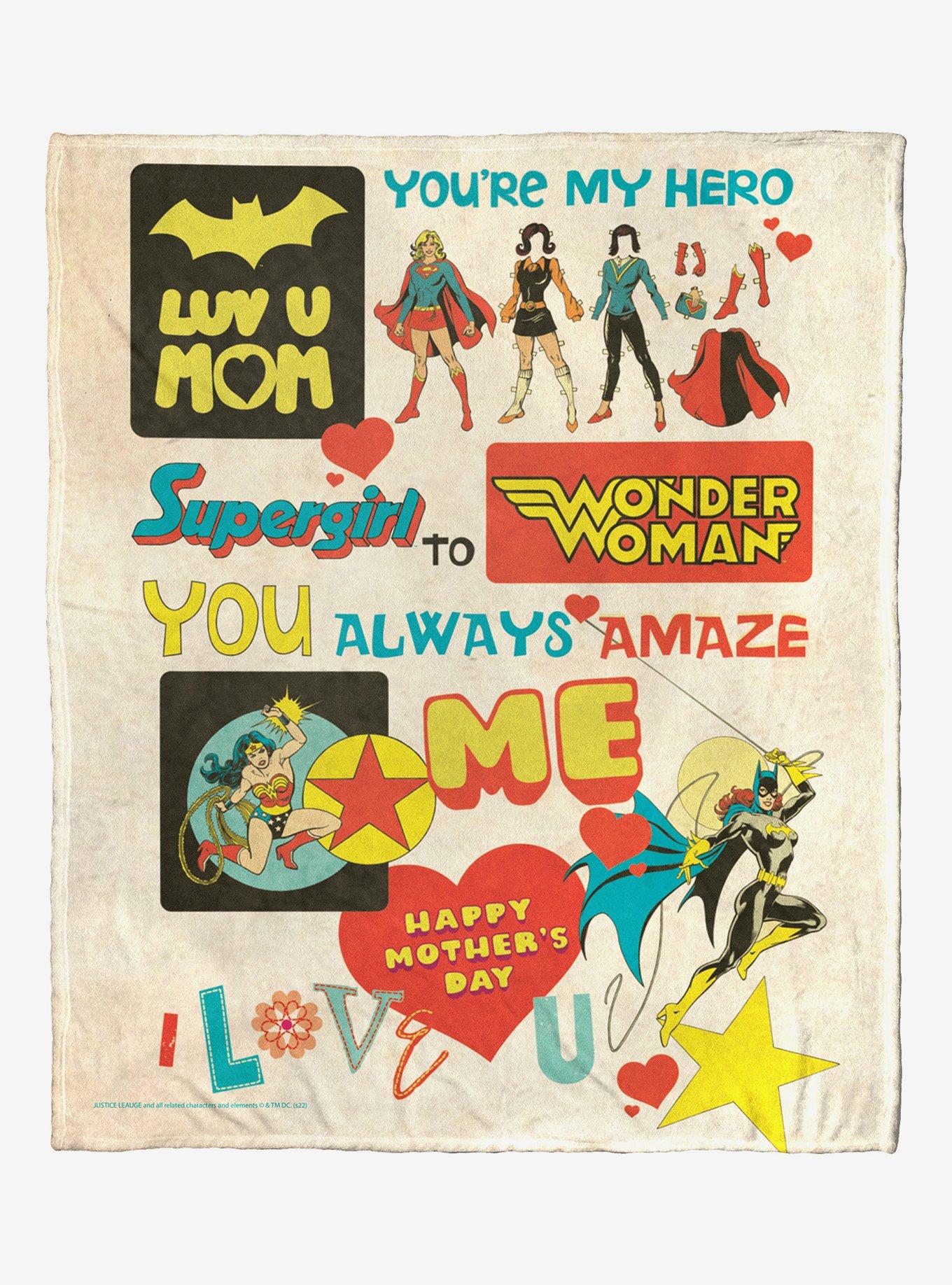 DC Comics Justice League Super Mom Throw Blanket, , hi-res