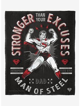 DC Comics Superman Stronger Than Excuses Silk Touch Throw Blanket, , hi-res