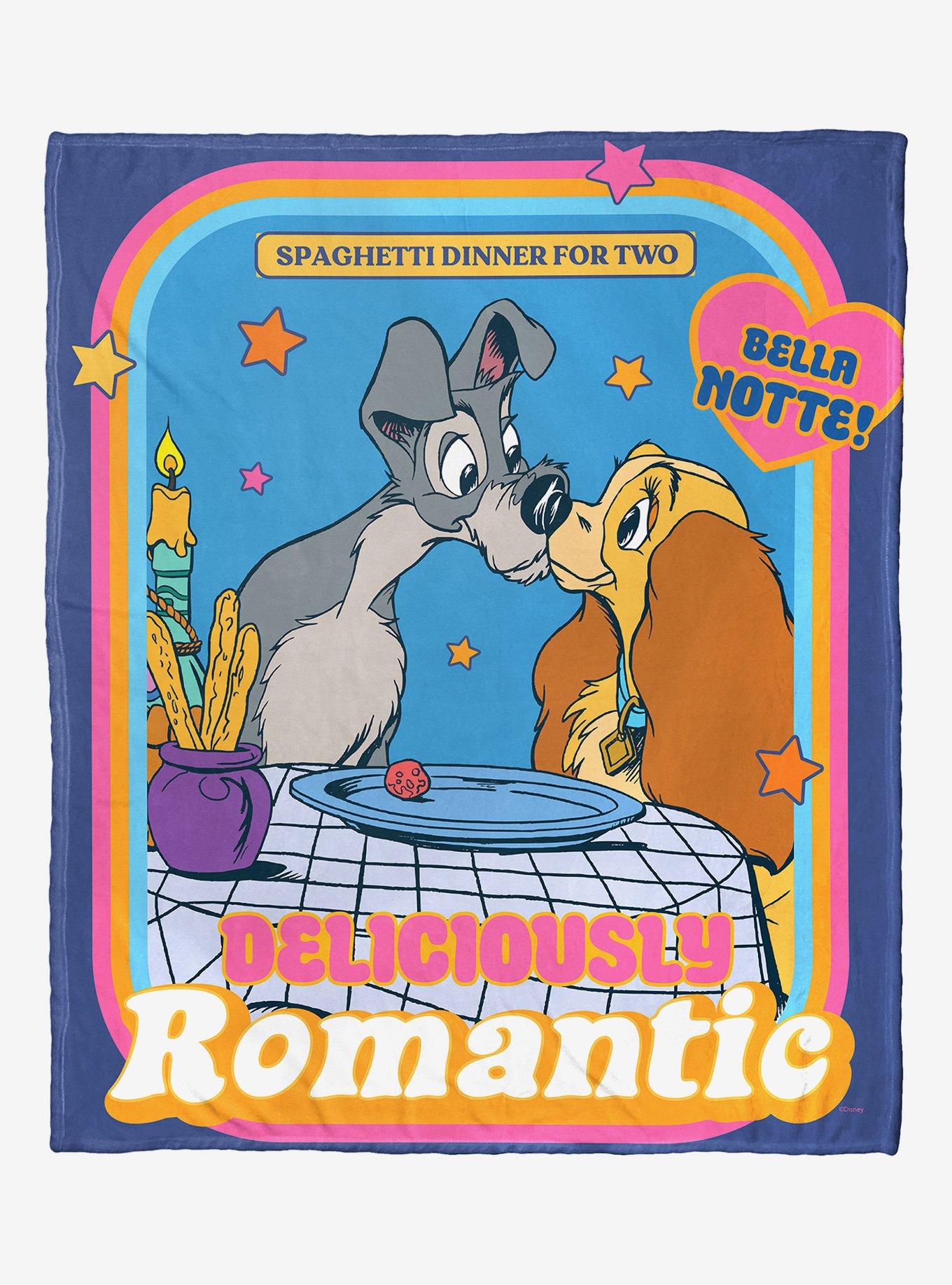 Disney Lady And The Tramp Romantic Dinner For Two Blanket, , hi-res