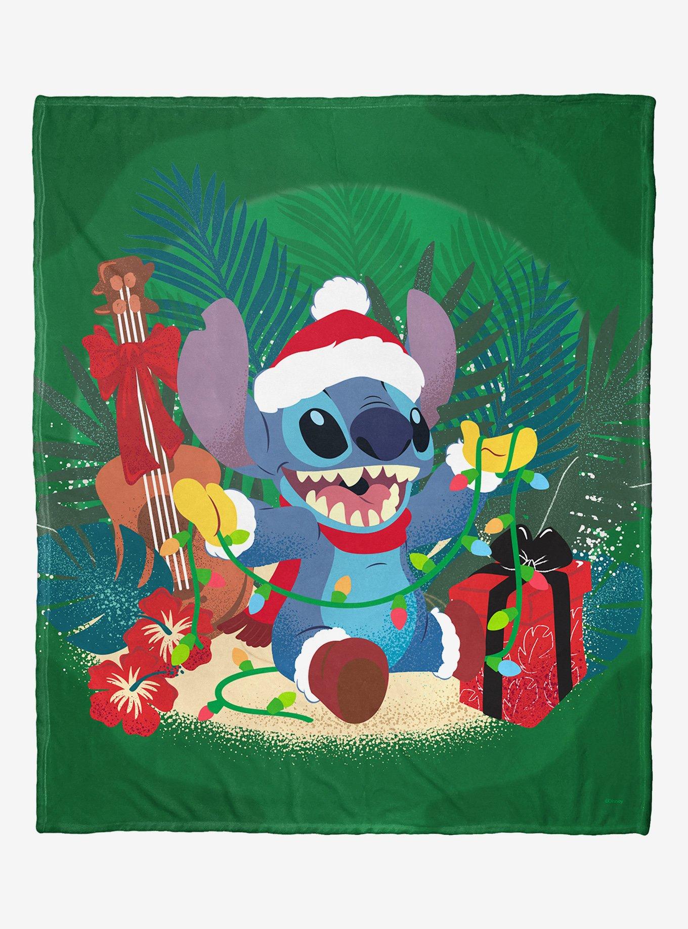Disney Lilo & Stitch Hawaiian Holiday Throw Blanket
