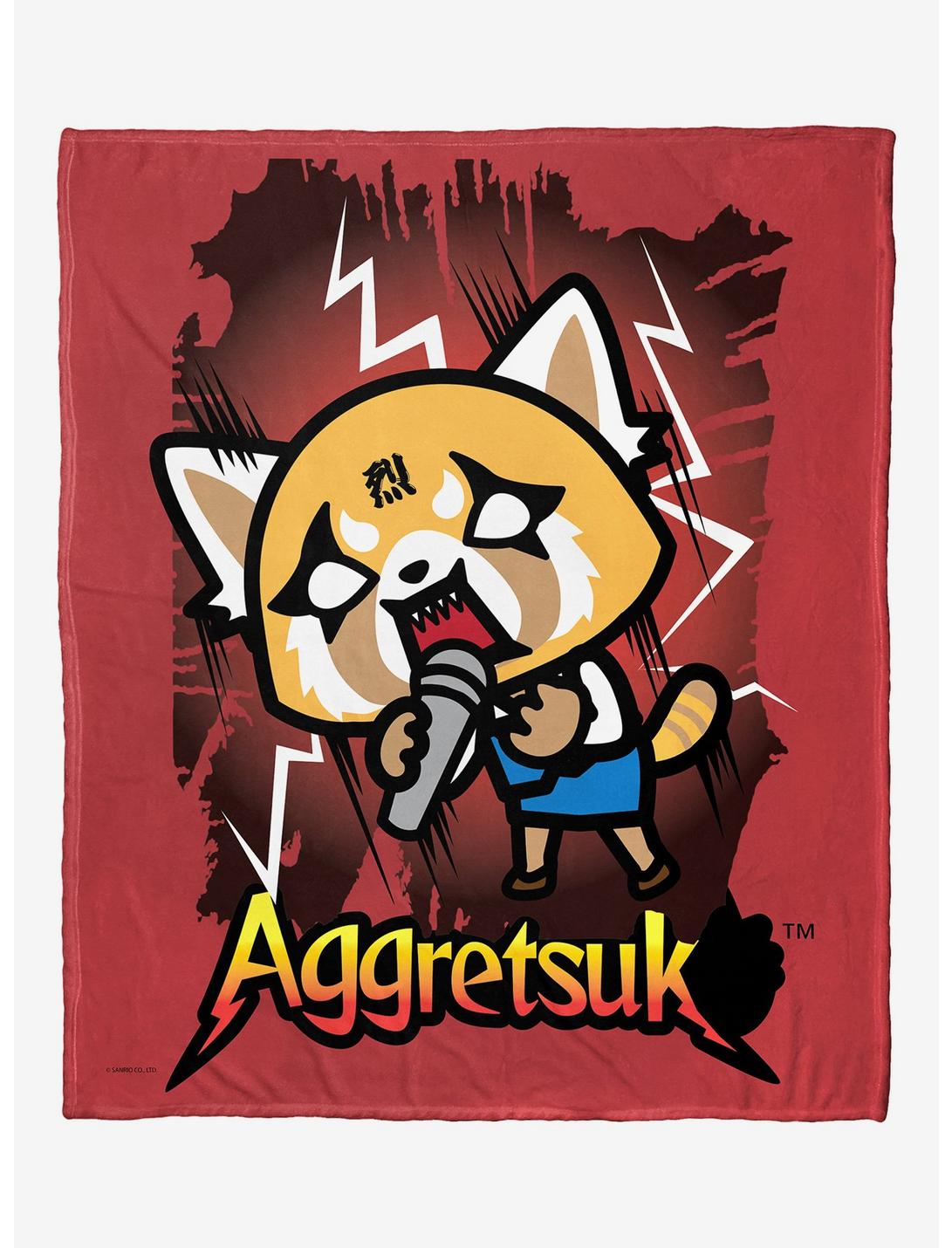 Aggretsuko Shout It Out Silk Touch Throw Blanket, , hi-res