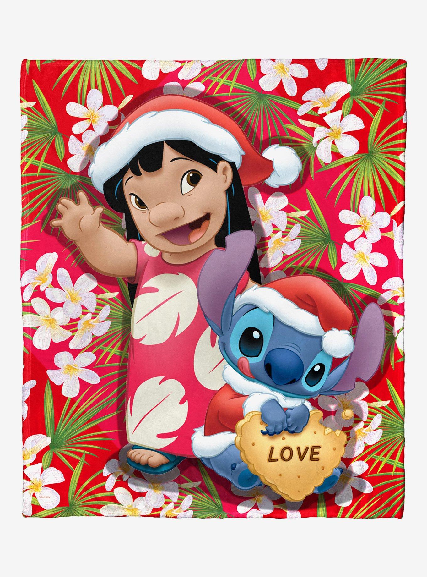 Disney Lilo & Stitch Santa Stitch Throw Blanket, , hi-res