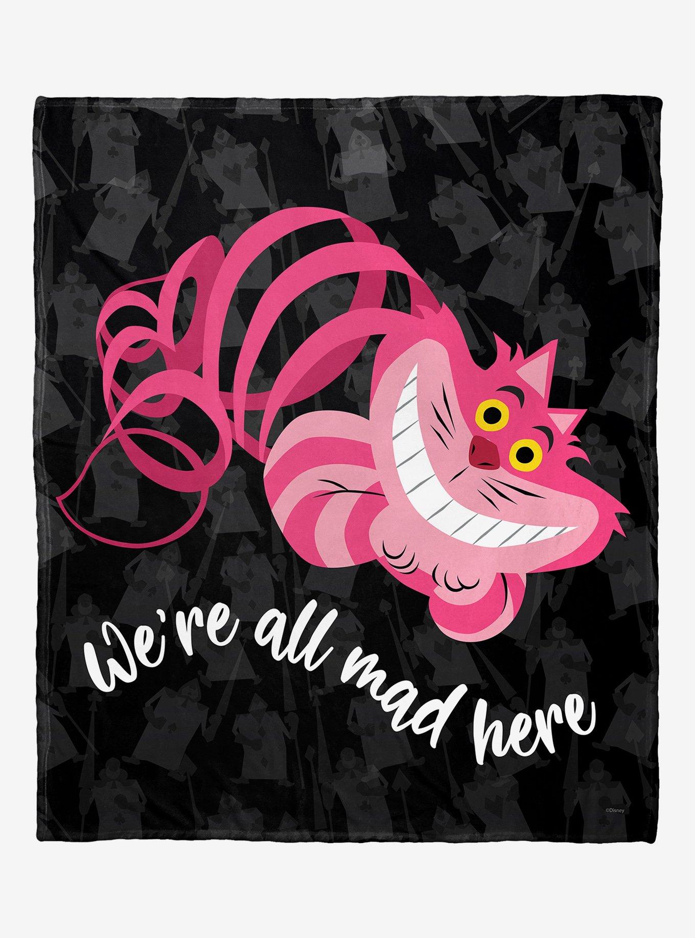 Disney Alice In Wonderland Crazy Like A Cheshire Blanket, , hi-res