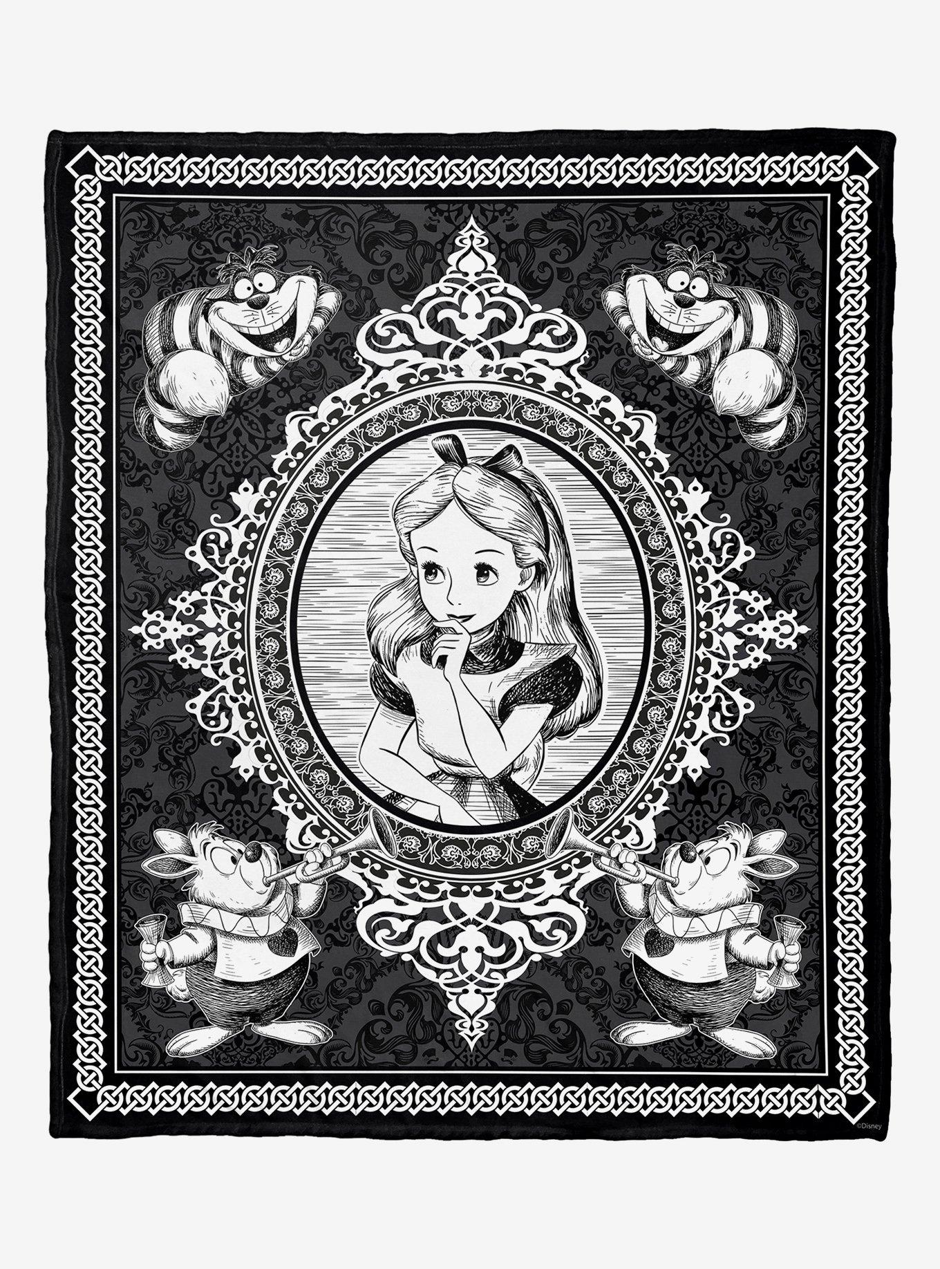 Disney Alice In Wonderland Curios And Curiosity Blanket Hot Topic